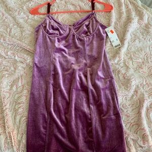 Urban outfitters purple velvet dress